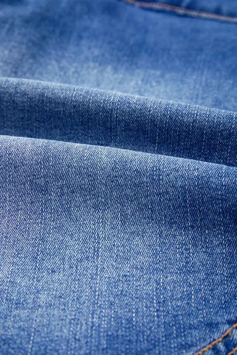 Ashleigh Blue Wrapped Crossed Waist Denim Mini Skirt Casual - Love Salve